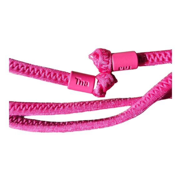 Aritzia TNA Swim Mesa String Halter Bikini Top, Bright Rose Pink, NWT XXS - Picture 9 of 9